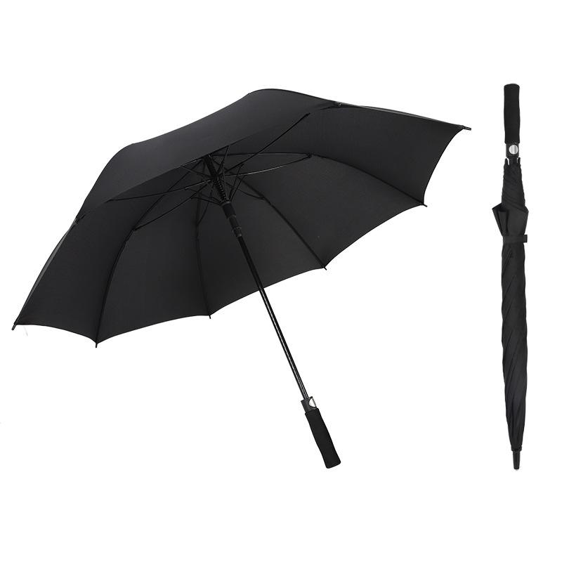 8-Bone Full Fiber Golf Umbrella Reinforced Long Handle Straight Bar Business Umbrella