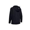 Under Armour Rival Terry Zip Hoodie With Letter Logo Women Jacket Black 1351810-001