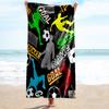 1PC Custom Name Soccer Silhouettes Goals Beach Towel Highly Absorbent And Sand-Resistant Towel for Swimming, Pool, Yoga, And Travel Lightweight