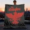1pc Stranglers Raven Outdoor Blanket Lightweight Flannel Throw For Travel, Camping, Livingroom, Couch, Chair Soft