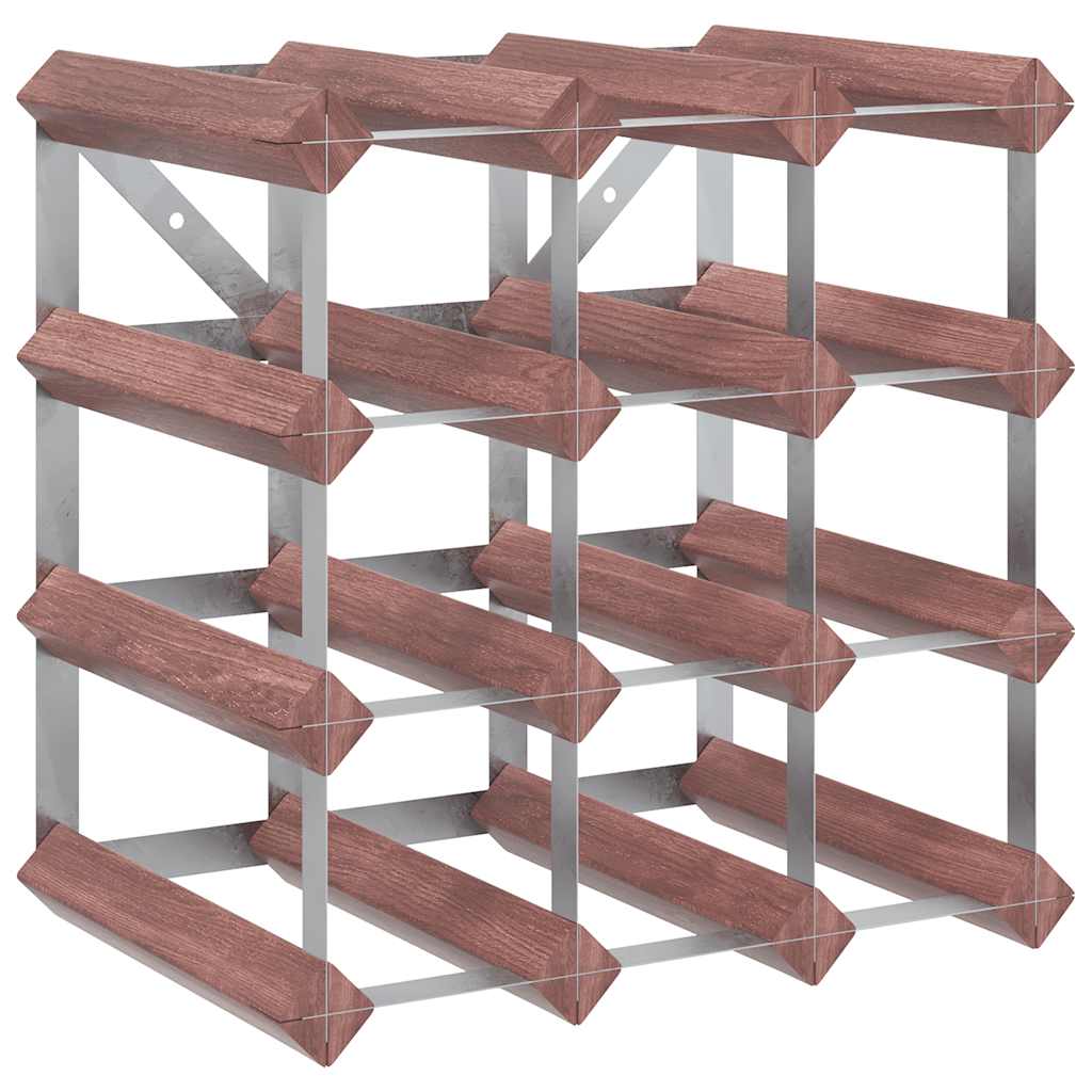 Vidaxl 12-Bottle Wine Rack, Brown, Solid Pine Wood