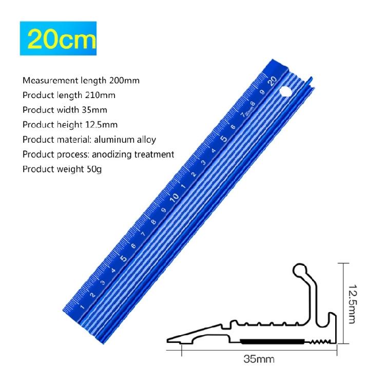 Hand Protective Ruler Nonslip Ruler Wood Cutting Straight Ruler Woodworking Tool