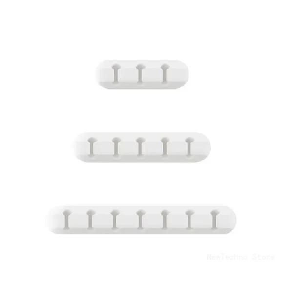 Organiseur de câbles en silicone, enrouleur de câbles USB, organiseur de bureau, clips de rangement, support de câbles pour souris, casque, fil