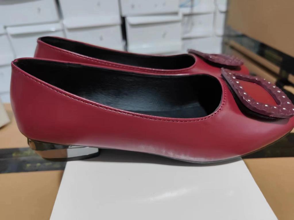 Fashion Soft Pu Leather 2025 Women's Low Heel Shoes Shallow Mouth All-match Comfortable Pumps Thick Heels Ladies Work Small Leather Shoe