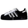 Originals SUPERSTAR Orange Factory, Cool Mist Silver Low Top Skateboard Shoes Unisex Black Silver JH9977(Team1279-)