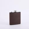 6/8oz Portable 304 with Leather SS Flagon Whiskey Vodka Wine Pot Hip Flask Set Alcohol Drinking Pocket Bottle Outdoor Custom