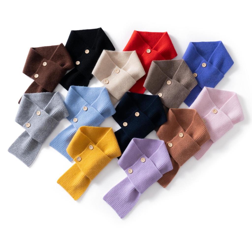 Children's Cashmere Knit Neck Warmer: 2-8 Years, Boys & Girls, Autumn-Winter Scarf & Spring Collar