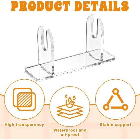 2PCS Acrylic Fan Display Stand, Clear Fan Display Holder Base Easel, Folding Fans Holder Easel, Japanese Chinese Hand Fan Stand, Fans Organizer for