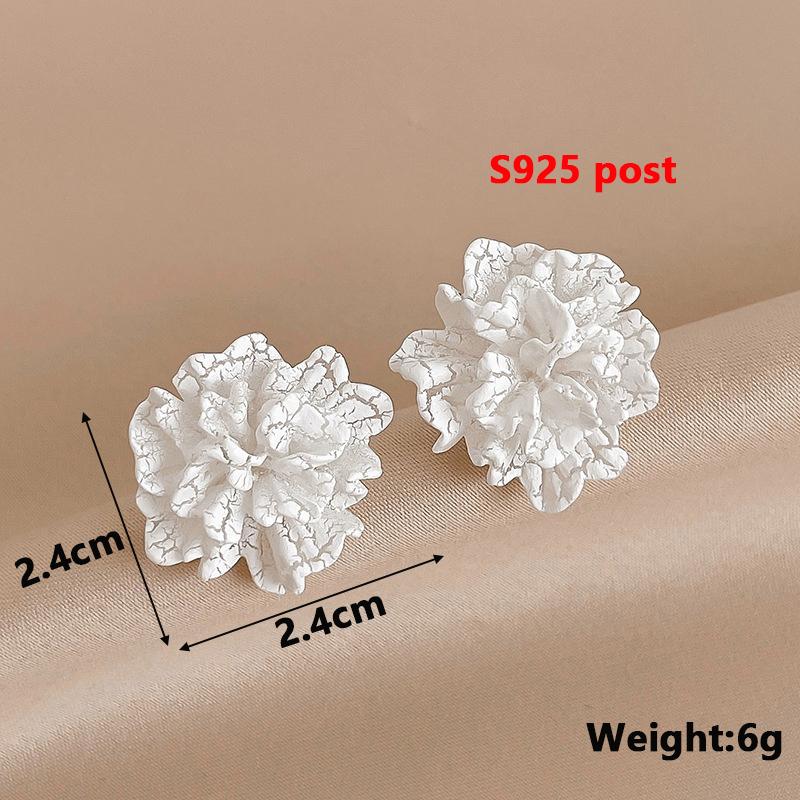 Чисто-белые женские висячие серьги Распускающийся цветок Акрил Эмаль Бабочка Имитация жемчуга Сердце Висячие серьги Элегантные brinc