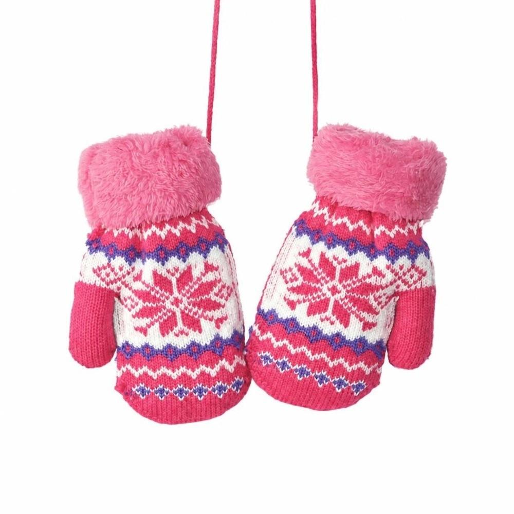 Windproof Kids Winter Gloves Coldproof Baby Gloves Cute Knitted Gloves  Outdoor