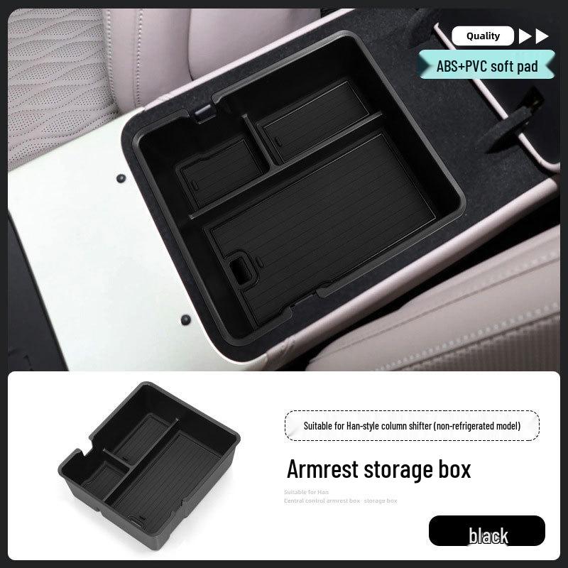Compatible Armrest Box Storage for 25 BYD Han Models - Center Console Organizer EV Accessories