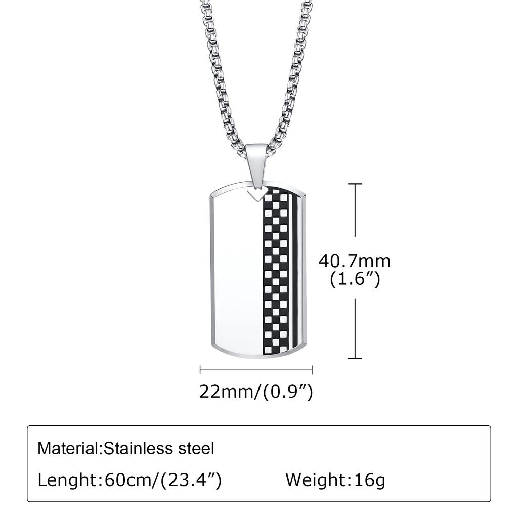 Stylish Dogtags Necklace for Men Boy,Waterproof Stainless Steel Pendant Necklaces,Birthday Anniversary Jewelry Gift