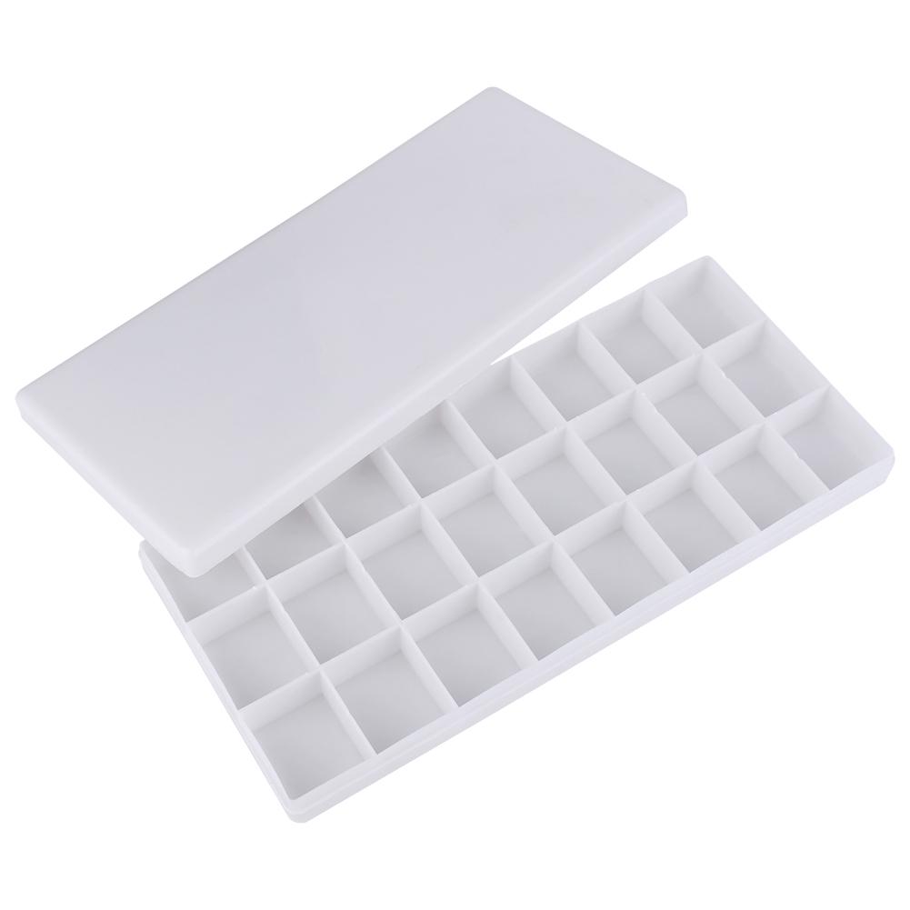24 Compartments Plastic Paint  , Watercolor Mixing Tray for Students and Artists, Convenient Painting Accessory with 20 Pigment Grids