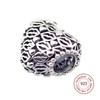 Fits Europe Bracelet 925 Sterling Silver Love & Kisses Heart Charm Beads for Women DIY Jewelry Making