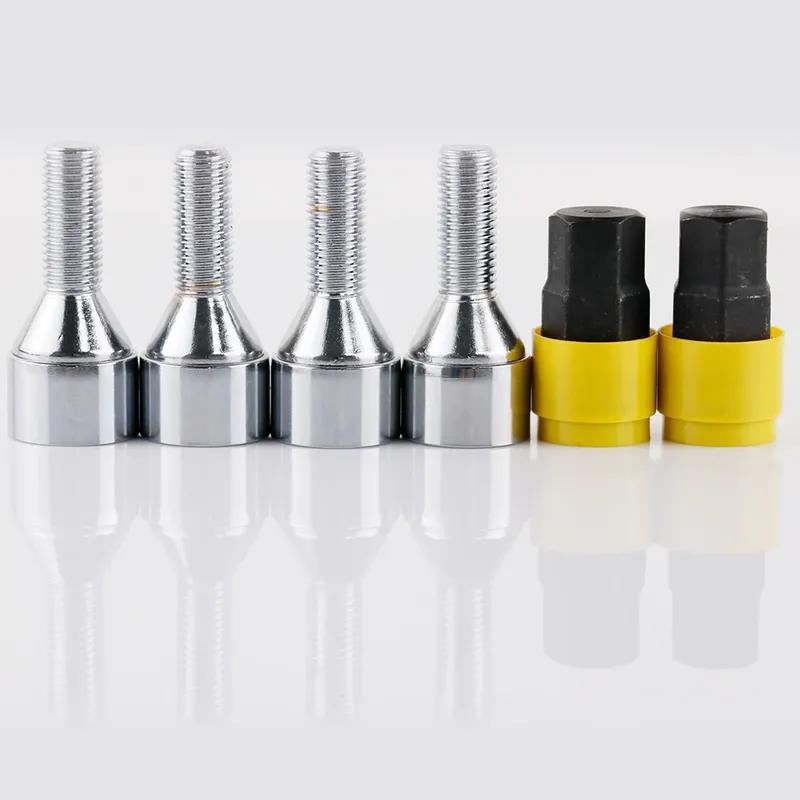 Anti-theft Security Steel Wheel Lock Locking Lug Bolts M12*1.5 /28mm Shank Fit BMW E30 E36 E46 E90
