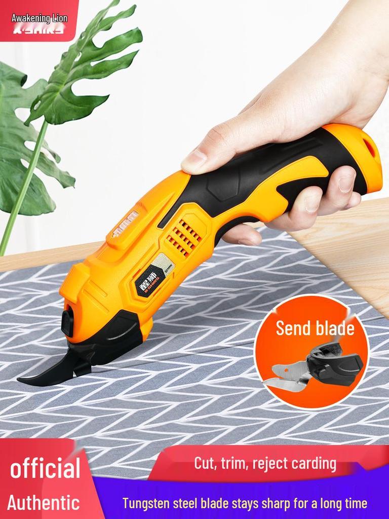 Lion Electric Handheld Fabric Cutting Scissors - Small Electric Shears for Clothing