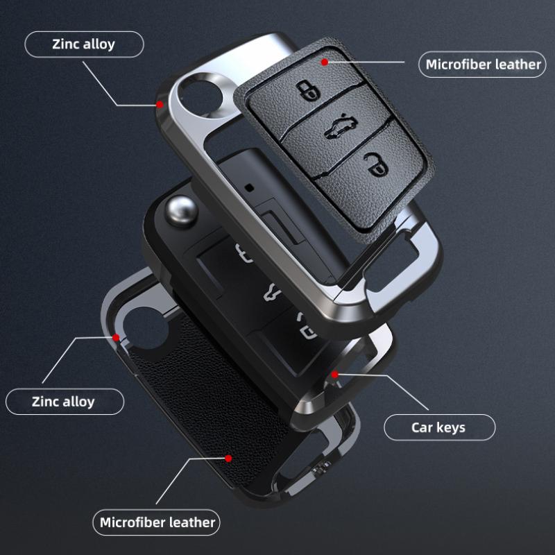 For VW Volkswagen Polo Golf 4 5 6 7 T5 MK7 Tiguan Passat B6 B5 Octavia A5 A7 Leon FR 2 Ibiza Area Car Key Case Cover