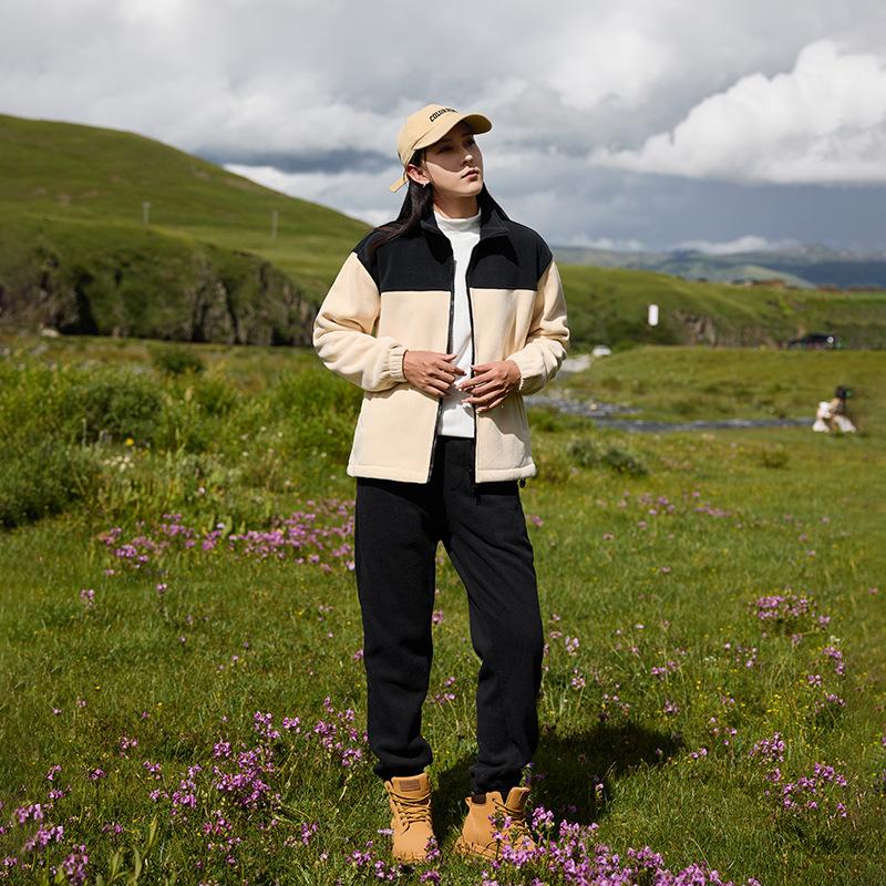 

Флисовая куртка со стойкой, кардиган из поларфлиса для улицы, теплая толстовка-куртка для осени и зимы для женщин, утолщенная подкладка куртки L