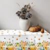 3 Pieces Fall Pumpkin Tablecloth Thanksgiving Tablecloth Autumn Harvest Maple Leaf Table Cover for Fall Thanksgiving Party Supplies, 54 X 108 Inch
