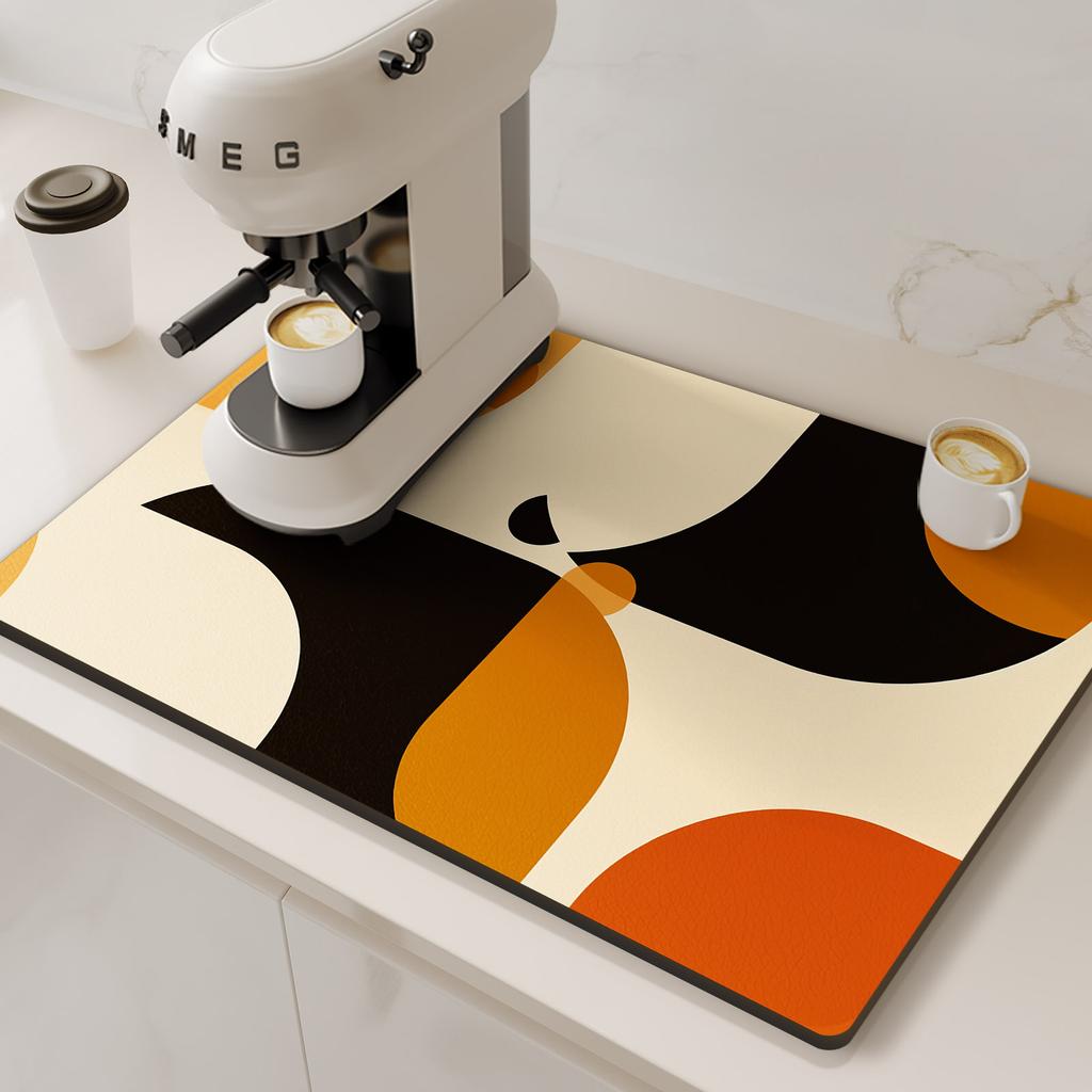 Coffee Machine Mat Drain Pad For Kitchen Non-slip Dish Drying Mats Quick Dry Tableware Faucet Placemat Dinnerware