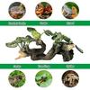 PINVNBY Branches for Reptiles,Crested Gecko Resin Climbing Tree Branch with Hideout Cave Bearded Dragon Tank Accessories Lizard Terrarium Habitat