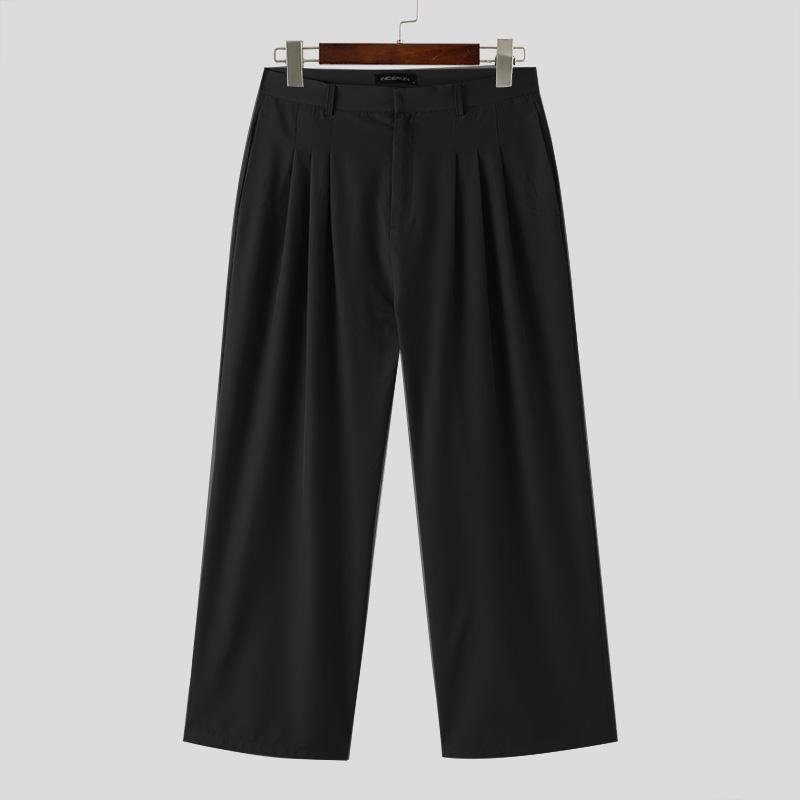 

INCERUN мужские длинные свободные прямые брюки на молнии элегантный пиджак брюки