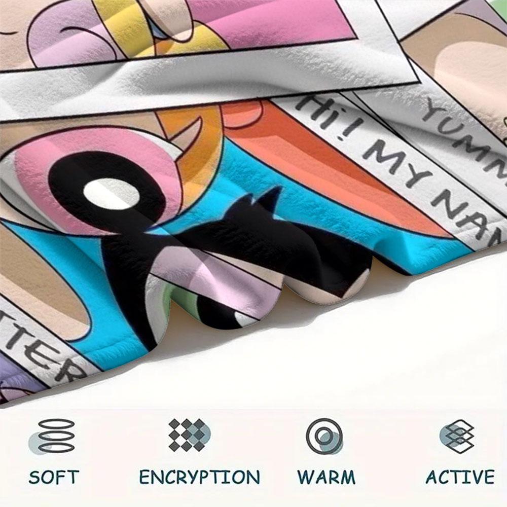 Powerpuff Girls Cartoon Printing Flannel Blanket Bedroom Sofa Camping Warm Blanket Gifts for Family and friends-MJ011