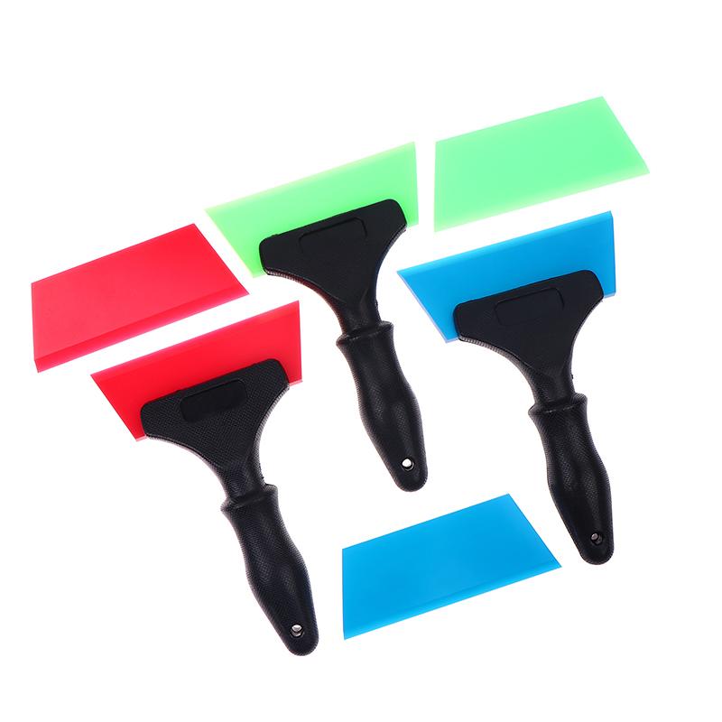 Rubber Scraper For Car Glass Plastic Handle Squeegee Window Tint Tool Water Wiper Mirror Cleaning Water Blade Car Accessories