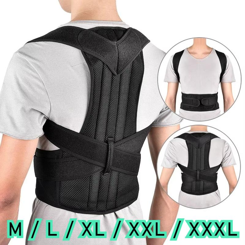

Reinforced Belt Lumbar Column Posture Corrector Vest Adjustable Back Support Strap Shoulder Spine Brace Neck Stretcher Trainer S