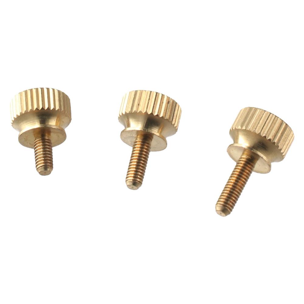 

3 шт. винты с накатанной головкой и высокой головкой, латунные винты с плоской головкой, затягиваемые вручную, электронные