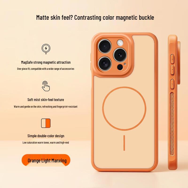HOLDZU Tactile Color-Block Magnetic Case for iPhone 15 Pro Max iPhone 15 Pro Max