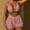 Polyester Bikini Three Piece Swimsuit With Padded Top For Water Sports Enthusiasts