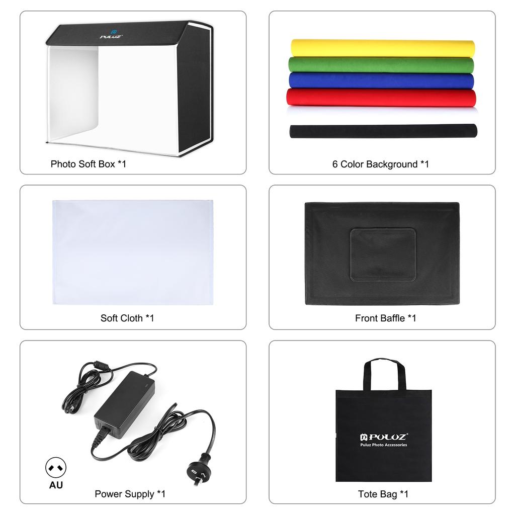 PULUZ PU5064 Składany Namiot Świetlny LED Desktopowe Studio Fotograficzne Light Box Przenośny Sześcian Softbox 672szt.