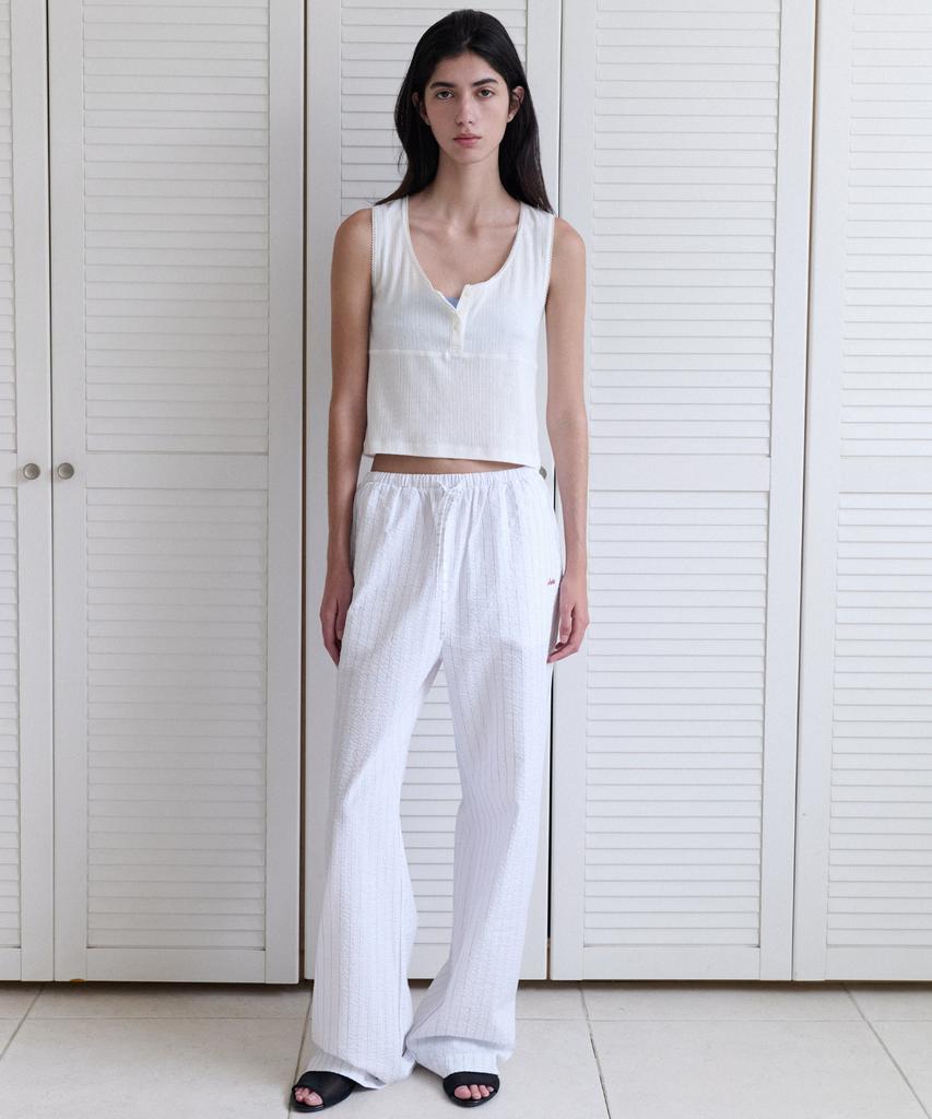 ANDNEEDS Nora Stripe Banding Pants (White)