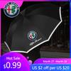 For Alfa Romeo Car Automatic Umbrella with LED Flashlight Reflective Stripe For Alfa Romeo Giulietta 159 Mito Giulia Stelvio 147