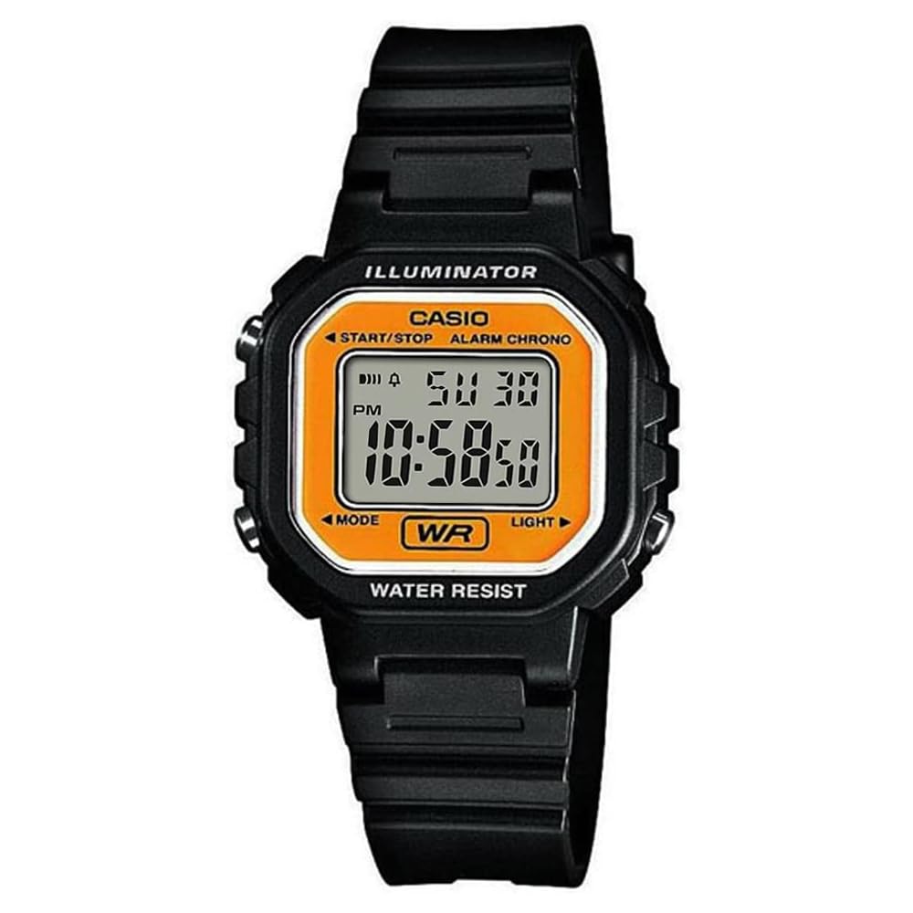 Casio Chupacasi LA-20WH-9A Digital Watch Black Orange for Women Girls Kids