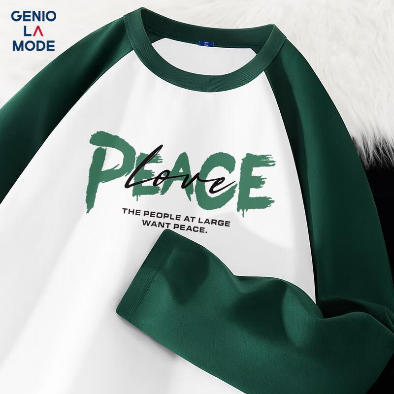

GENIOLAMODE Men s Vintage Raglan Long Sleeve T-Shirt XL