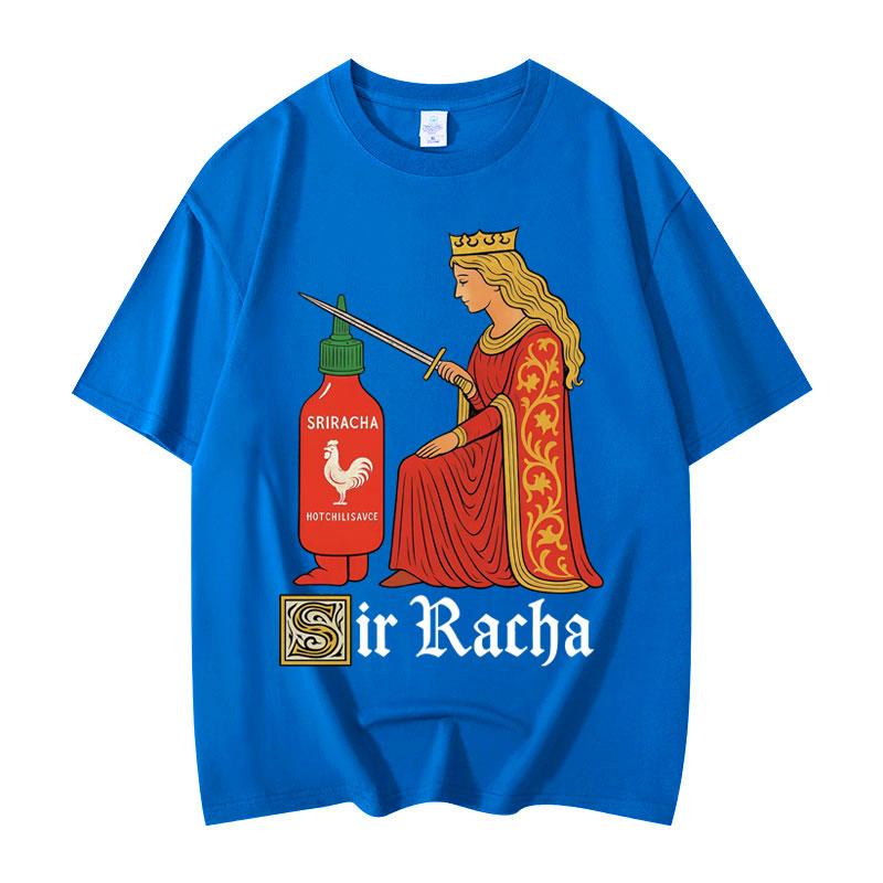 Sir Racha Funny Meme T-shirt Men Women Clothing Y2k Fashion Short Sleeve T-shirts Summer High Quality Cotton Oversized T Shirt
