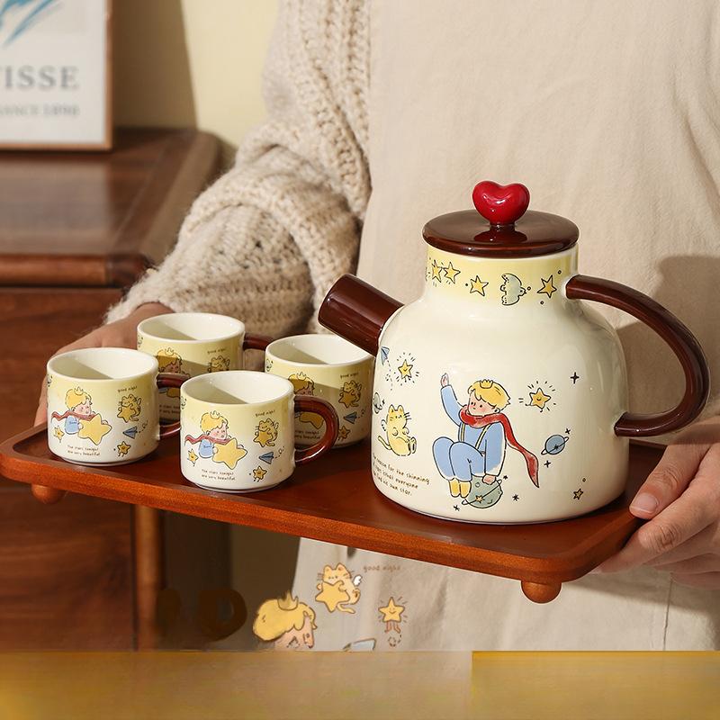 Star Prince's High looking Ceramic Pot Festival Opening Gifts for Cute Fun Pot Teapot Water Cup Teacup Souvenir