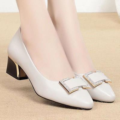 Nuove Scarpe Slip-on Stile Primavera/Autunno con Tacco Chunky, Tacco Medio, Pelle Morbida, Rialzanti, Modellanti, Eleganti, Leggere e Vestibilità Casual