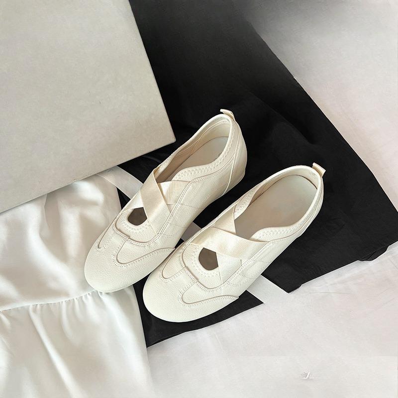 Туфли на высоком каблуке с перекрестной шнуровкой и эластичными ремешками в повседневном и спортивном стиле 39 бежевый 5090₽