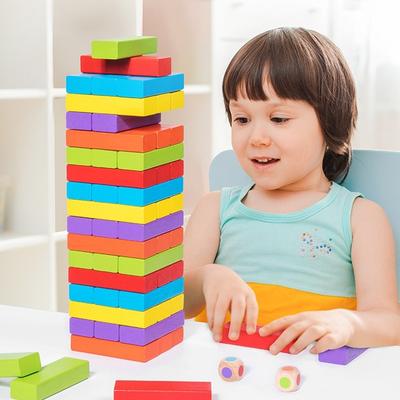 Kinder Holz Stapeln Hoher Balance Puzzle Stapeln Holz Zeichnen Bausteine Balance Brettspiel Spielzeug