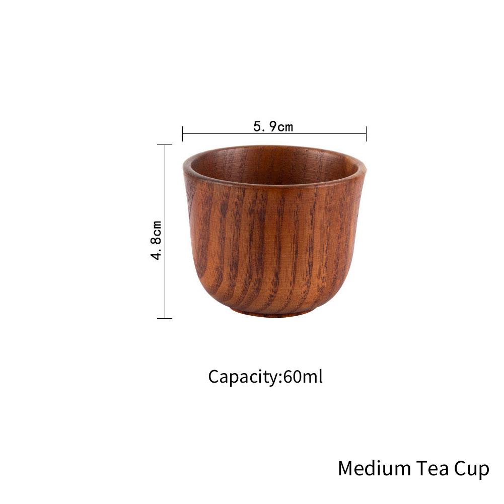 Jujube Wooden Handmade Water Coffee Mug Cup Tea Beer Juice Milk Mugs Drink Cups With Handle Coffee Beer Mug Retro Gift
