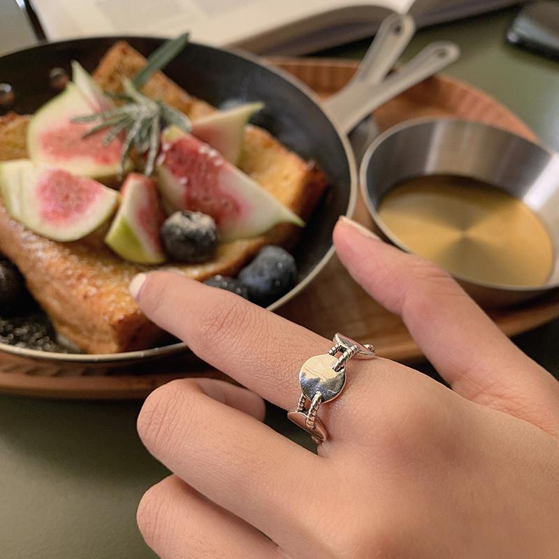 Elegant Adjustable Open Ring With Retro Twisted Design Crafted From 925 Silver J1213