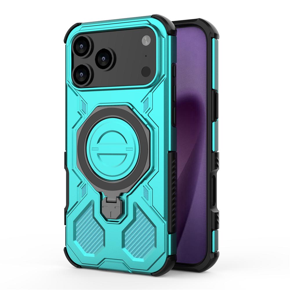 

Magnetic For MagSafe Case For iPhone 17 16 15 Pro Max Plus Heavy Duty Shock Absorption Body Protective Rotatable Kickstan iPhone17 Pro