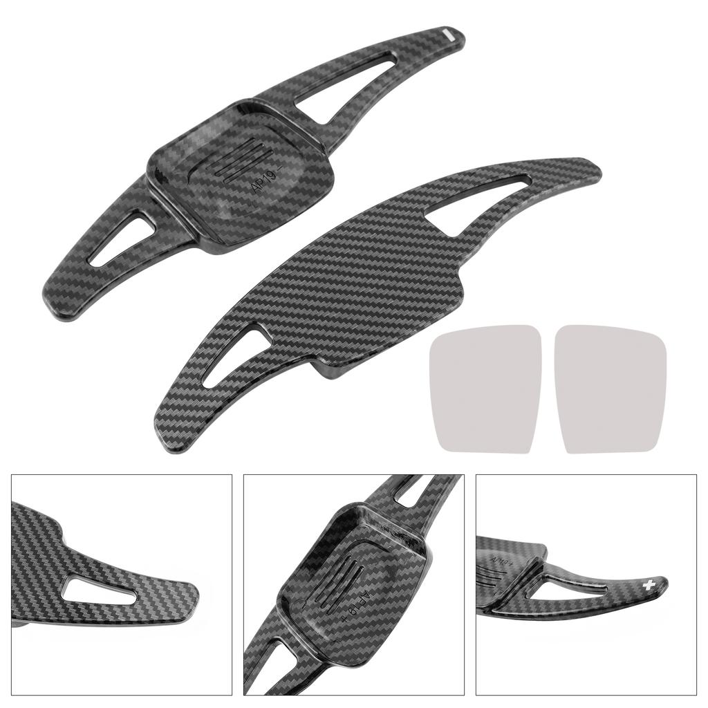 Carbon Look Steering Wheel Paddle Shifter Extension For VW Golf 8 Tiguan