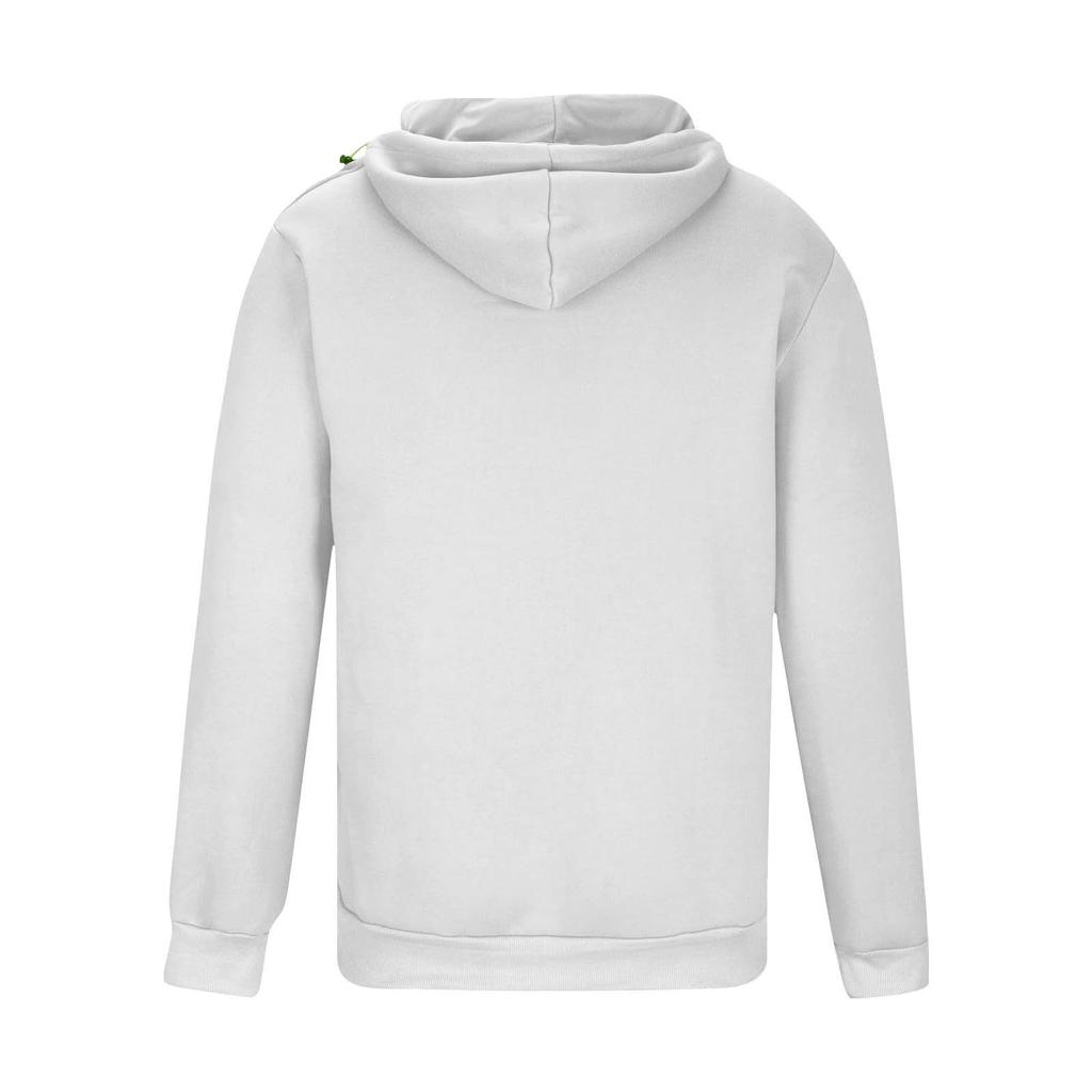 Men's Hooded Sweatshirt Casual Pullover Solid Color Half Zipper Simple Hooded Hoodie Man