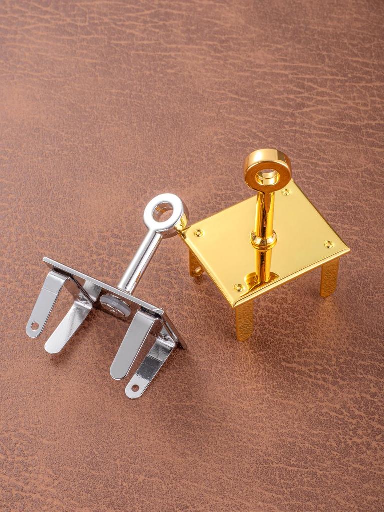 Platinum Leather Hardware Set: Lock, Buckle, Screw, Base, Stud, Clasp - Free Shipping