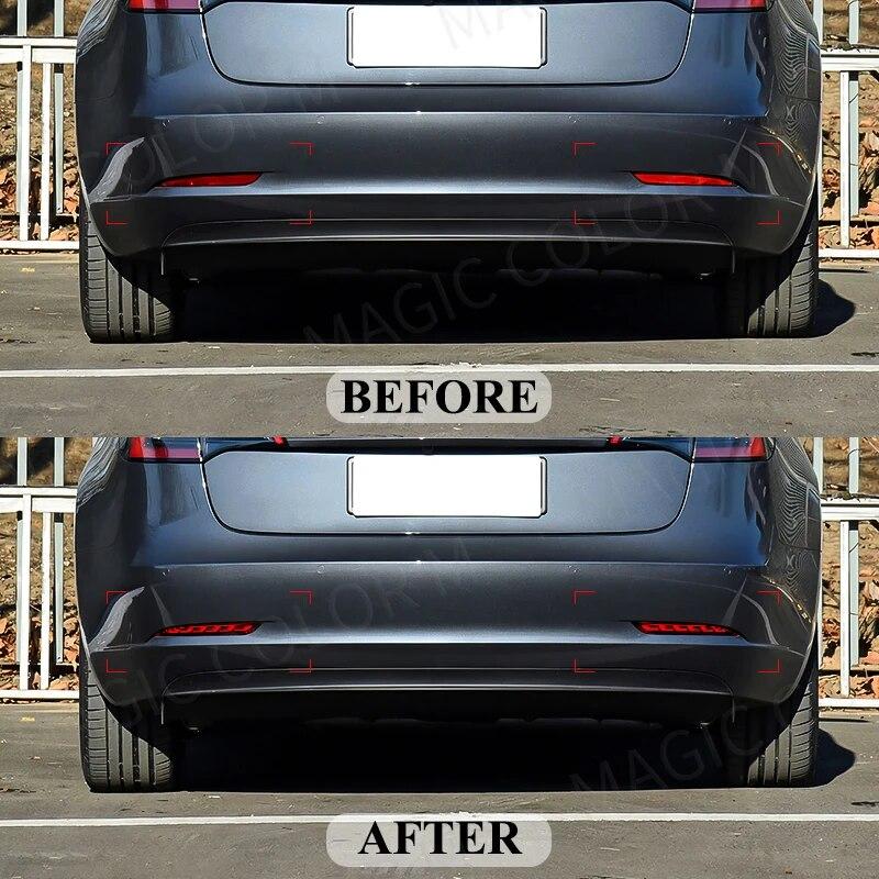 For Tesla Model 3 Model Y 2018     2023 Led Rear Bumper Reflector 3 Functions Brake Light Dynamic Turn Signal