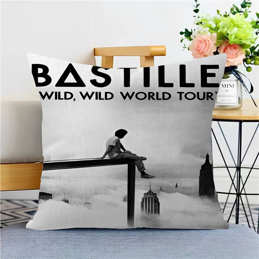 

B-Bastille Band Stitch Lucky Dragon pillow cover sofa cushion cover home room decoration children gift 12x12Inch